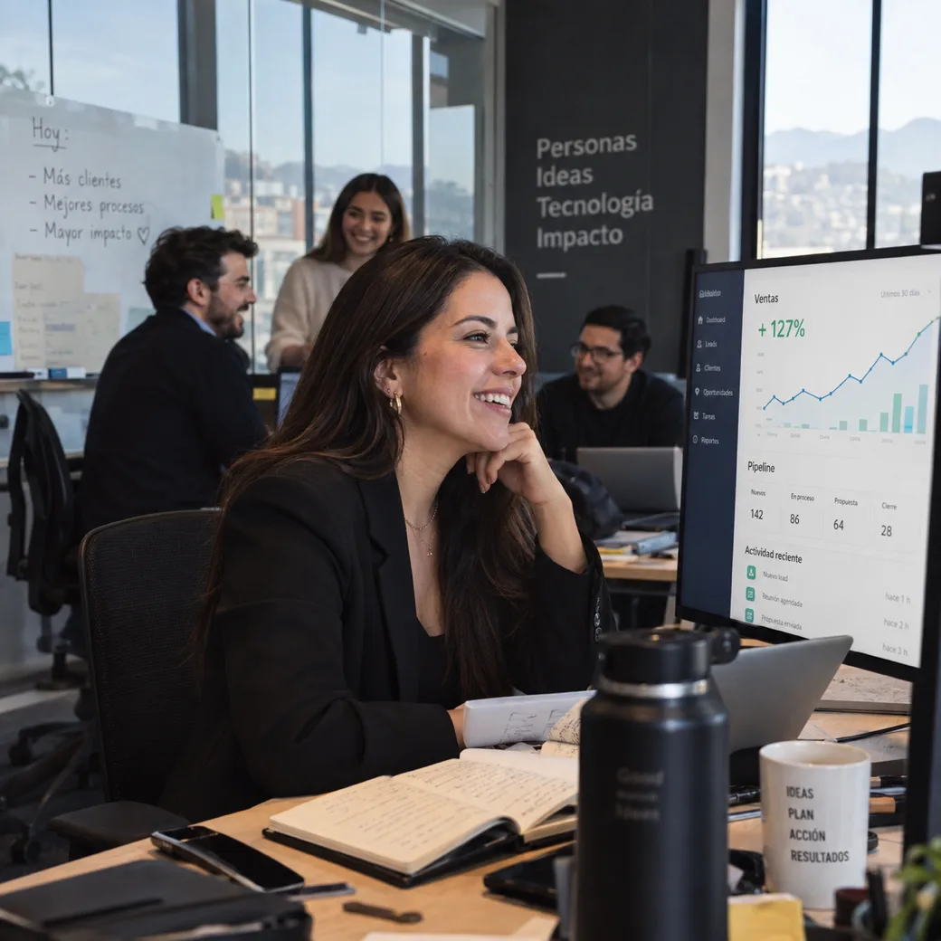 Equipo de NeuroNet trabajando en estrategia de captación